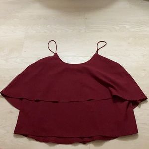 Burgundy business casual tank top